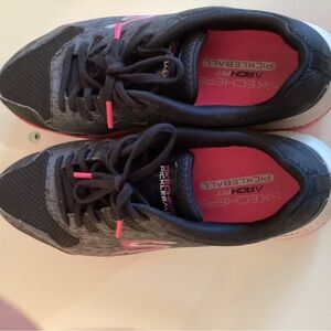 Skechers Black and Pink Athletic Shoes